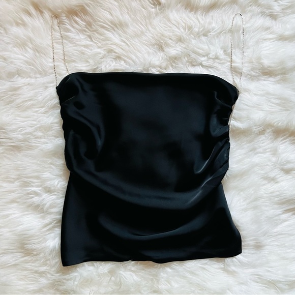 New! NONCHALANT LABEL Camm Open-Back Crystal Embellished Crop Top - Picture 11 of 16